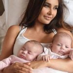 Lisa Ray with Twin Daughters