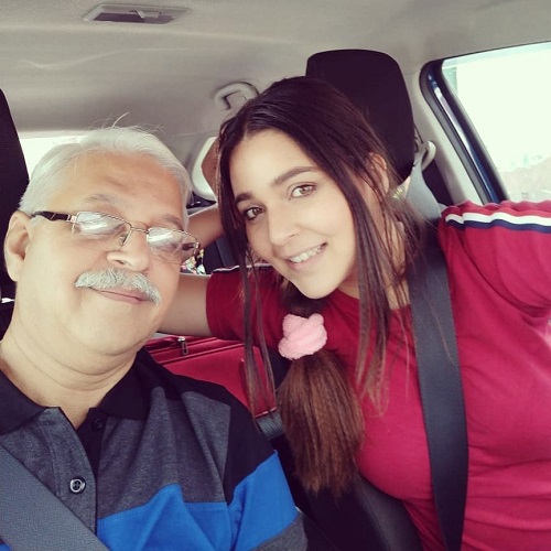 Mansi with father Amulya Srivastava