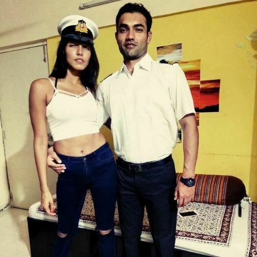 Tamanna Sharma with her brother
