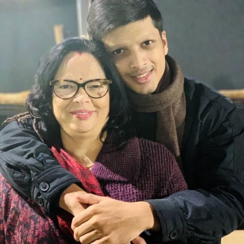 Mother Rekha Deepsi and Brother Rishabh