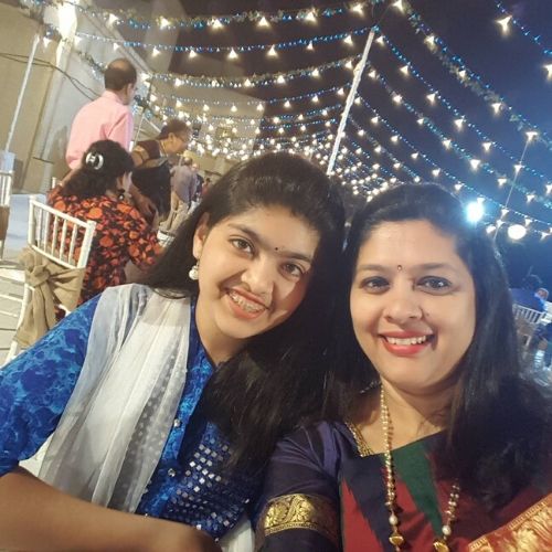 Radhika Vidhyasagar with daughter