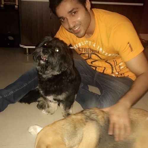 Ankit Narang with pet