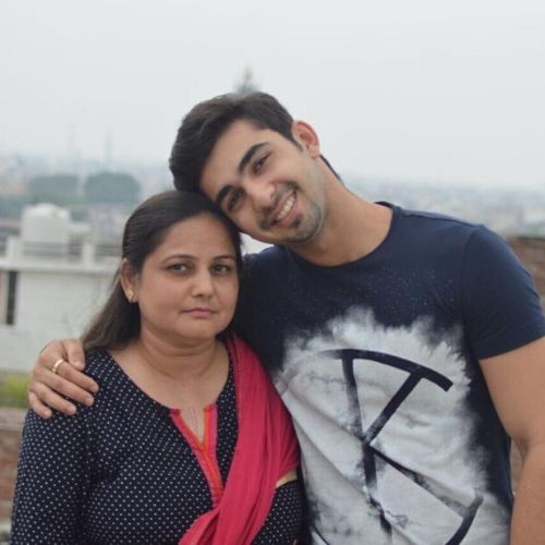 Abhishek Verma with mother