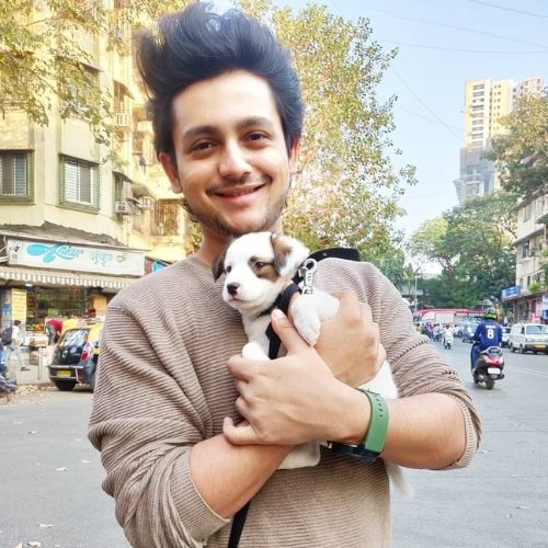 Adish Vaidya With Dog