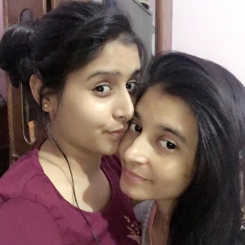 Aman Sandhu with Sister