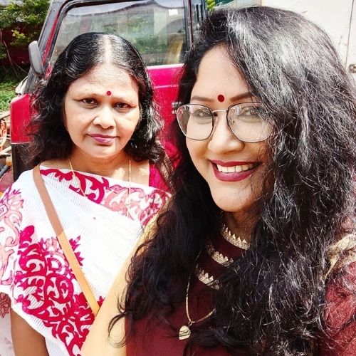 Jhumma Mitra with Mother