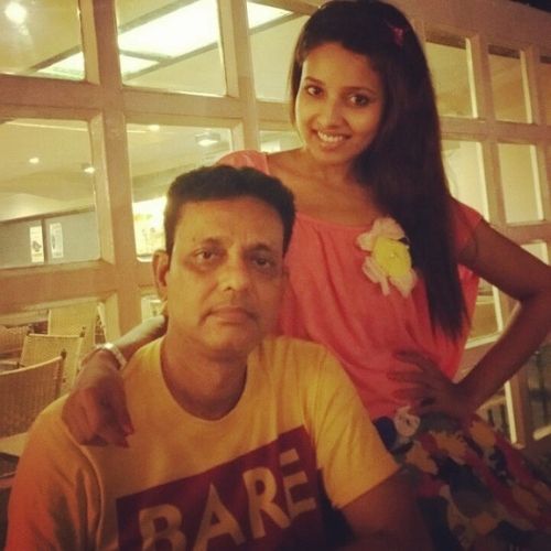 Pamela Mondal with father