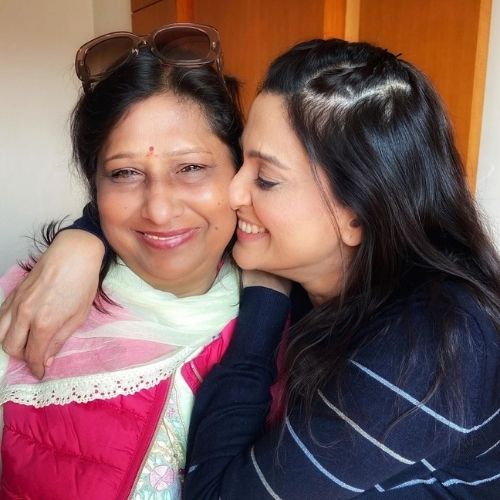 Smita Bansal with mother