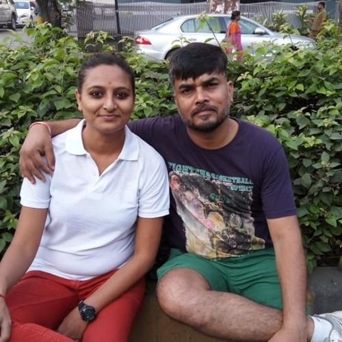 Arpana Agarwal with Husband