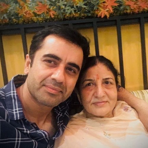 Karan Kaushal Sharma with Mother