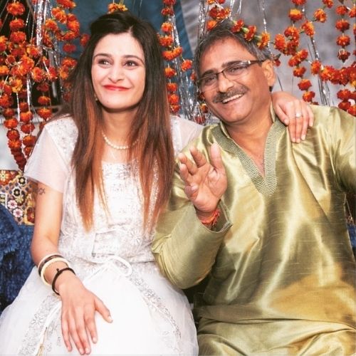 Naina Trivedi with Father