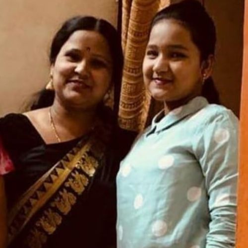 Nandini Gaikwad with Mother