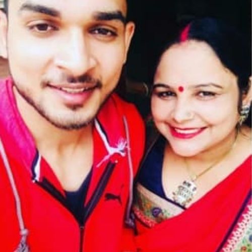 Shivanshu Sharma with Mother