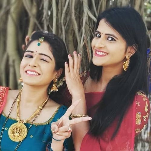 Supritha Sathyanarayan with Sister (Sharada)