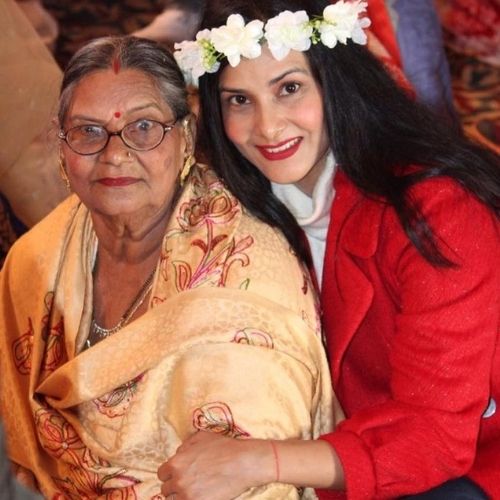 Vivana Singh with Mother