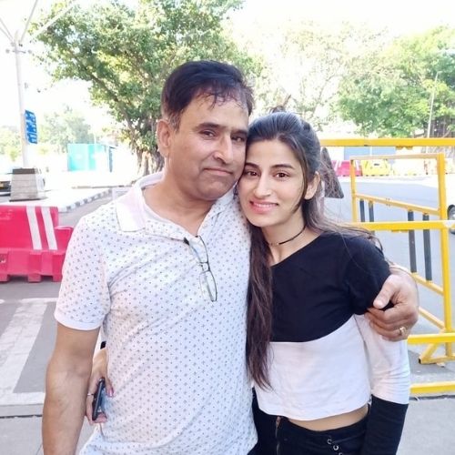 Kanika Gautam with Father