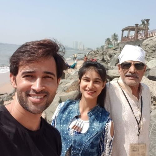 Karan Sharma with Sister and Father