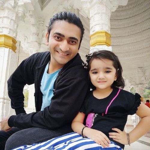 Prakash Waghela with Daughter