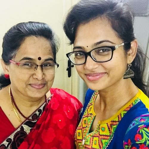 Ramya Pandian with Mother