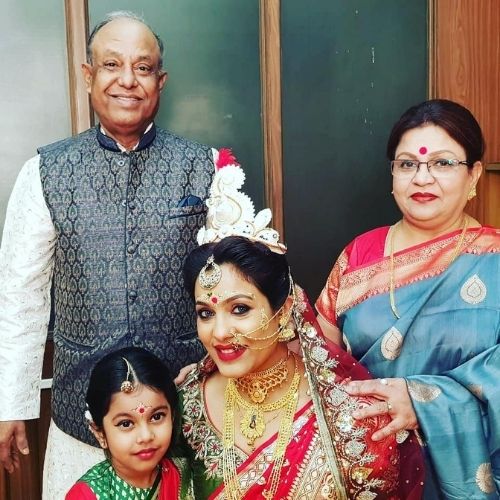 Trishna Mukherjee with Family