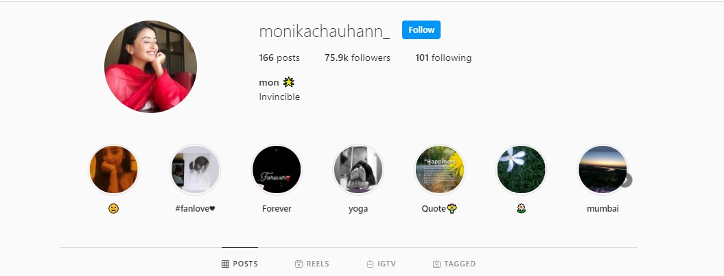 Monika Chauhan on Instagram