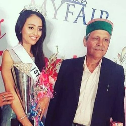 Monika Chauhan with Father