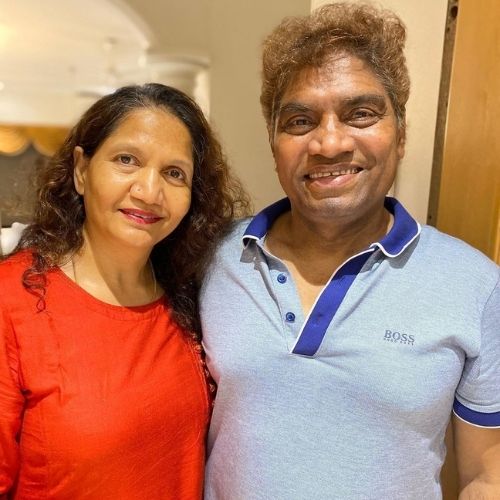 Johnny Lever with Wife