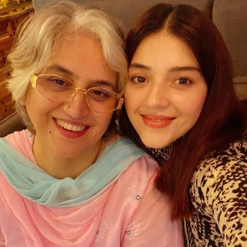 Mehreen Kaur Pirzada with Mother
