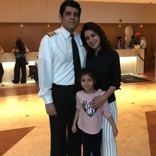 Tisca Chopra with Husband and Daughter