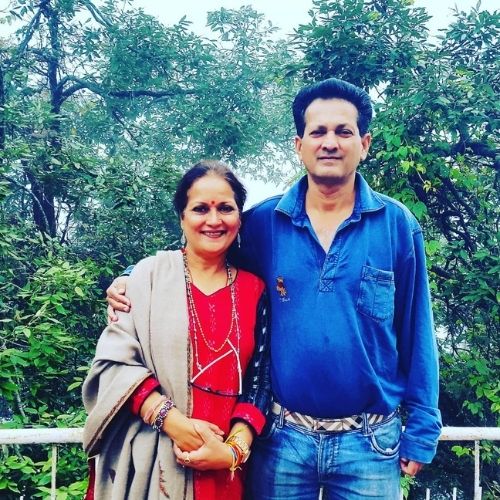 Himani Shivpuri with Her Brother
