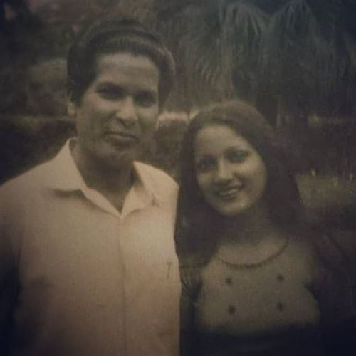 Himani Shivpuri with Her Father