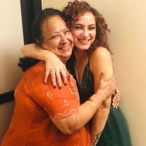 Lavina Tandon with Her Mother