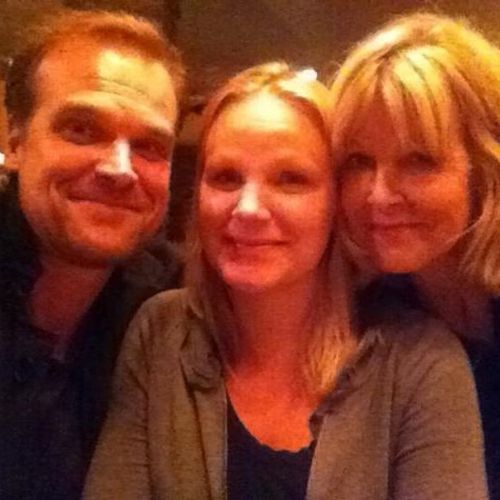 David Harbour with Sister and Mother