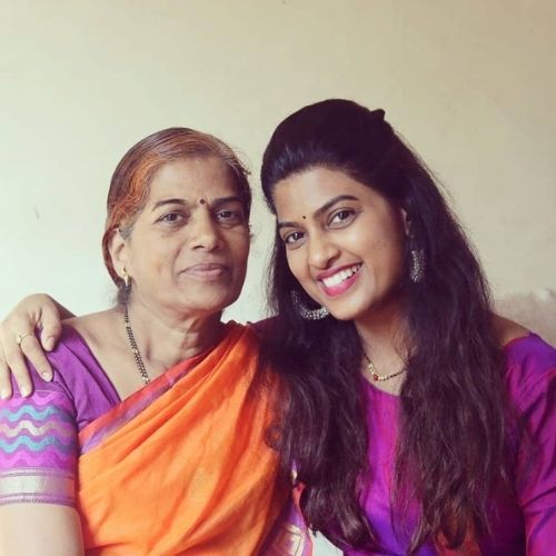Dhanashri Kadgaonkar with Her Mother