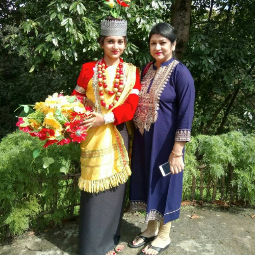 Dona Bhowmik with Mother
