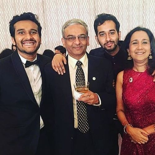Sahil Shah with His Father, Mother and Brother