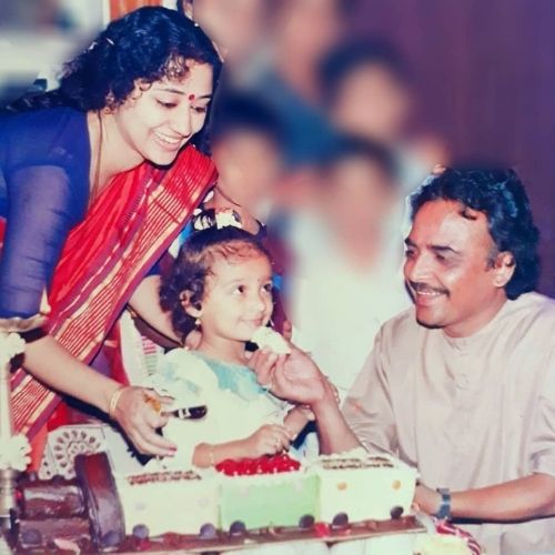 Vinaya Prasad with Husband and Daughter