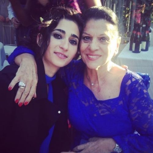 Alba Flores with Mother