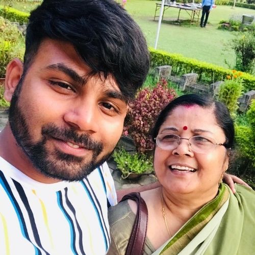 Atul Kumar Sharma with Mother