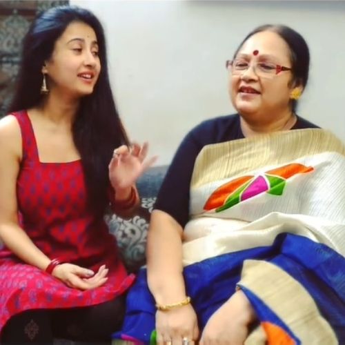 Monami Ghosh with Mother