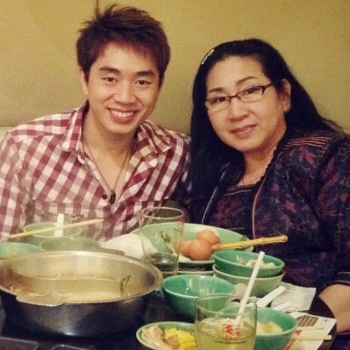 Patrick Kun with Mother