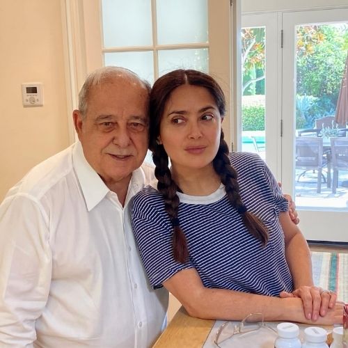 Salma Hayek with Father