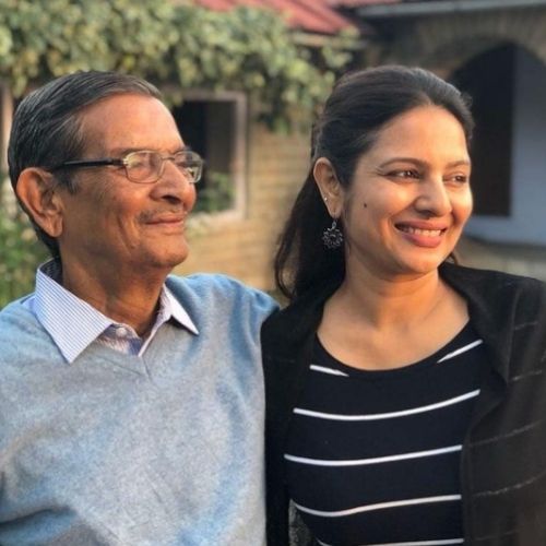 Sonal Jha with Father