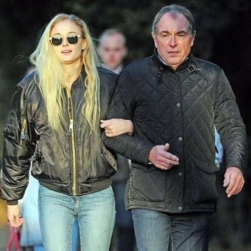 Sophie Turner with Father