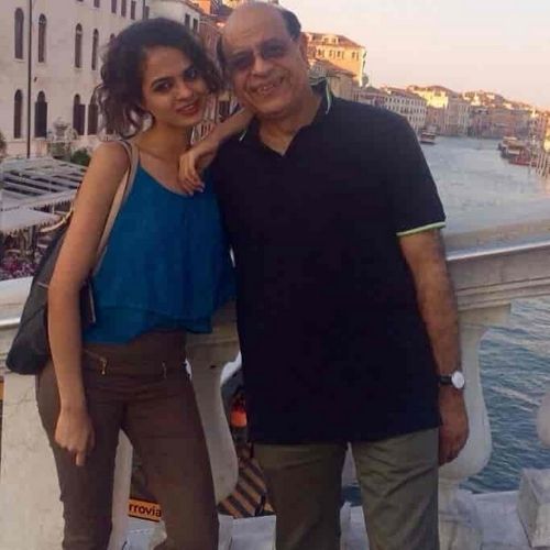Tania Sachdev with Father