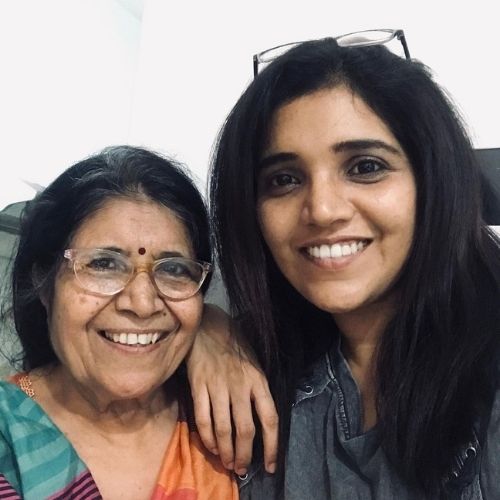 Mukta Barve with Mother