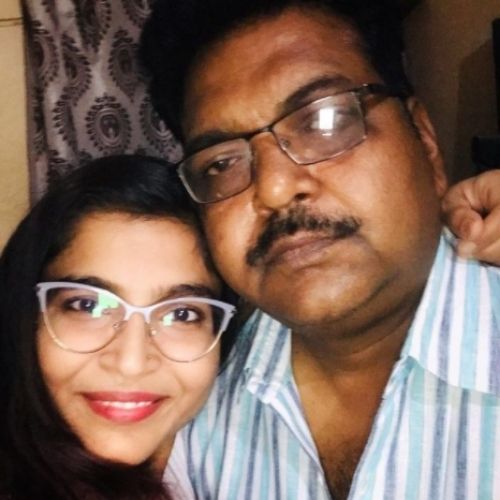 Tanya Chaudhari with Father