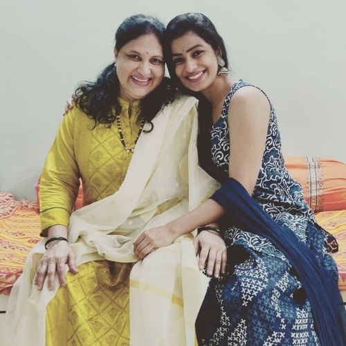 Amruta Pawar with Mother