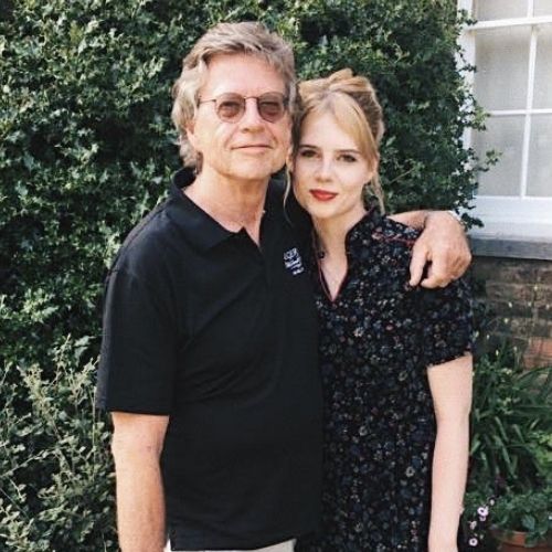 Lucy Boynton with father