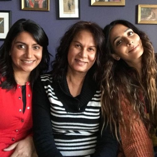 Monica Dogra with Mother and Sister